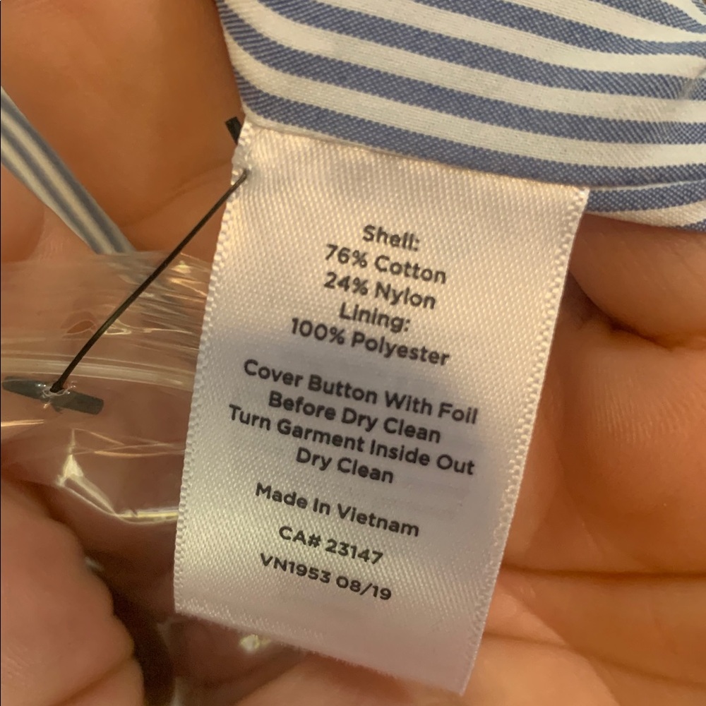 Talbots Camel Aberdeen  Blazer with Pockets NWT Size 14 Tan 75% Cotton - Picture 9 of 13